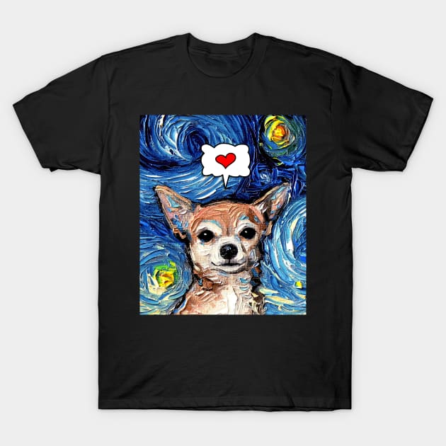 Chihuahua Love T-Shirt by sagittariusgallery